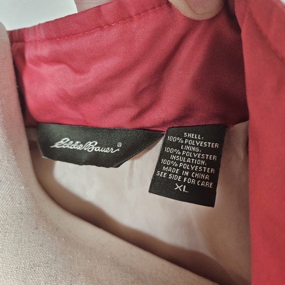 EDDIE BAUER plus size XL women's puffer vest, thermal insulation, Red - Picture 4 of 6